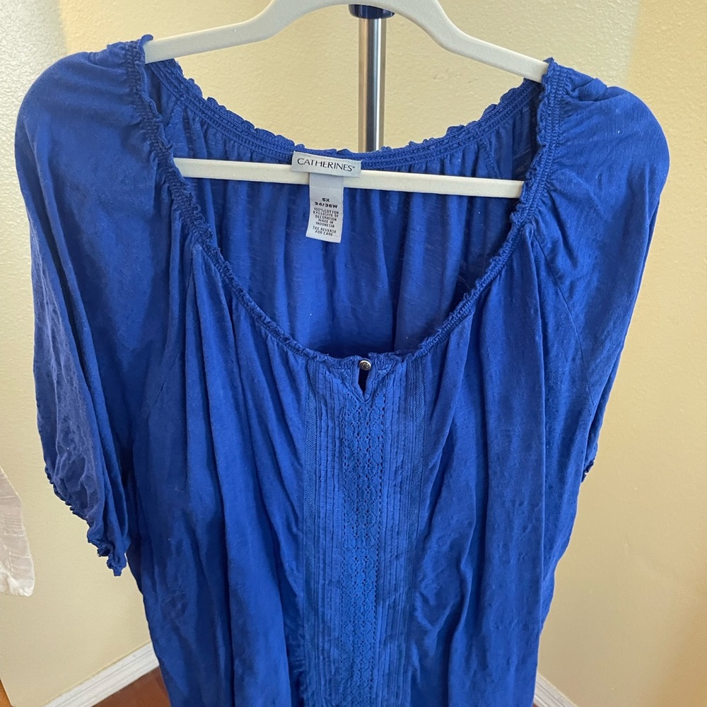 Catherine’s – 5X blue blouse
